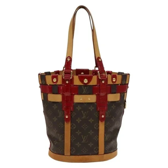LOUIS VUITTON Monogram Ruby Neo Bucket Tote Bag Red M95613 LV Auth 139320 - Picture 2 of 16